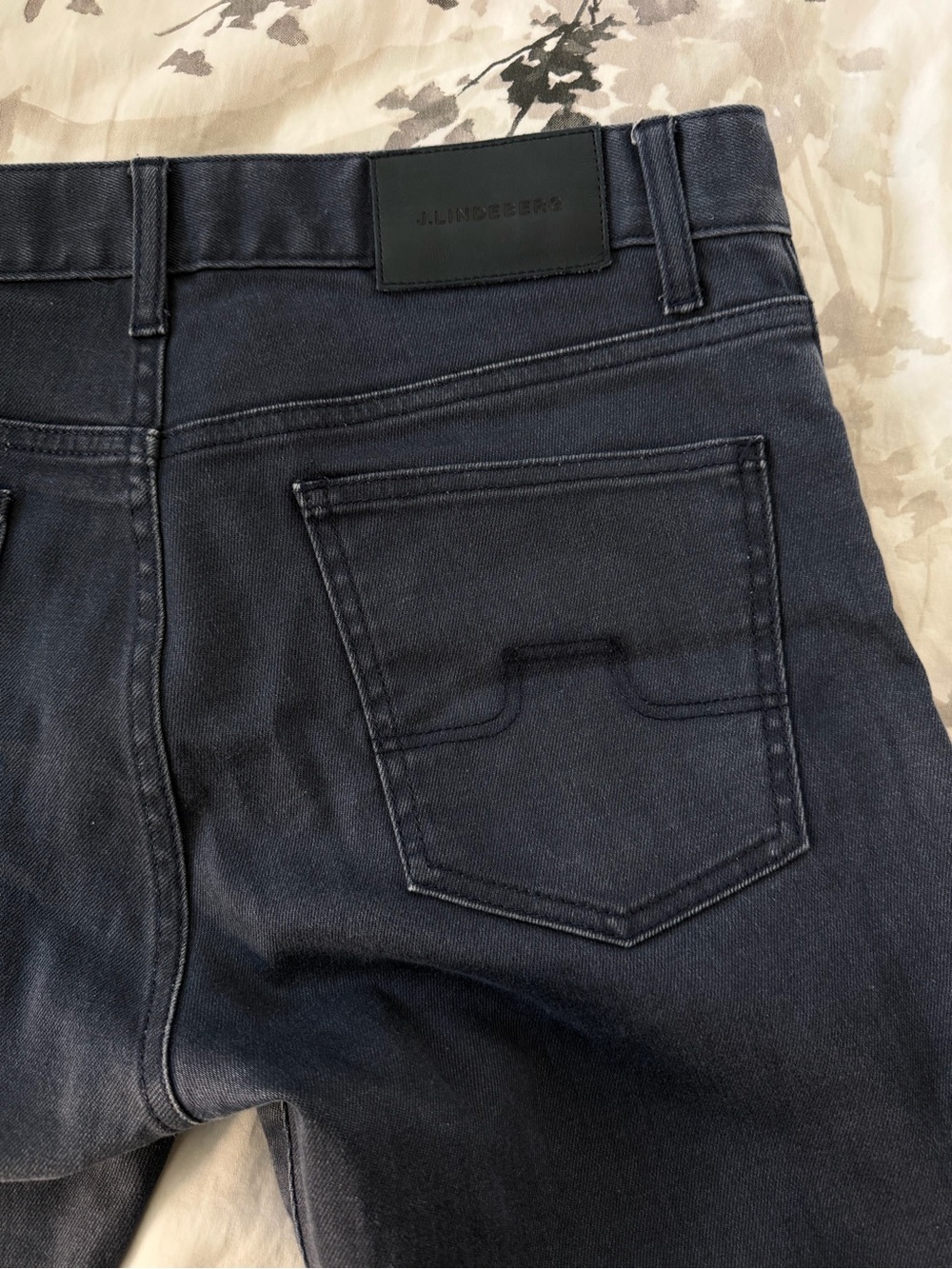 J. Lindeberg Jay Mid-Rise Slim Fit Jeans Dressed Blue Men's Stretch Denim 32